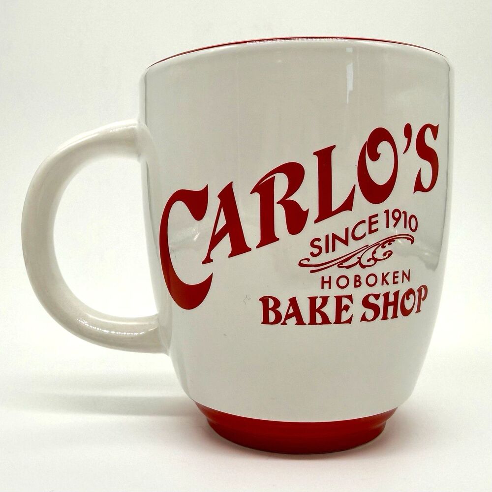CARLO'S Bake Shop Coffee Mug Cup Hoboken NJ Cake Boss Buddy Valastro Bakery Red